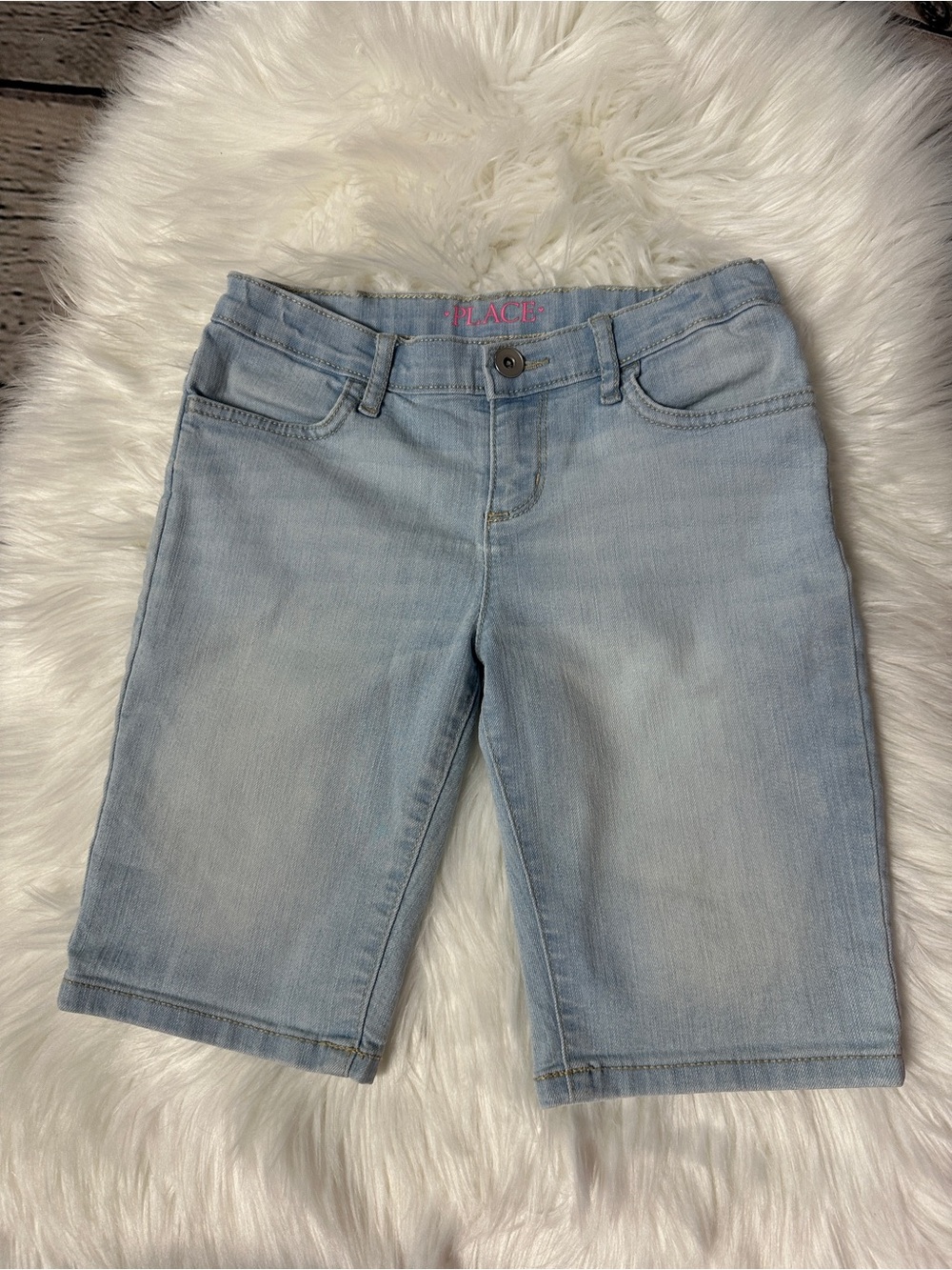 Place Light Blue Denim Bermuda Shorts